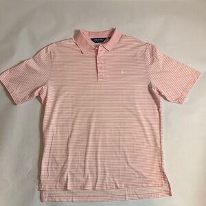 Men's Pink Striped Polo Shirt